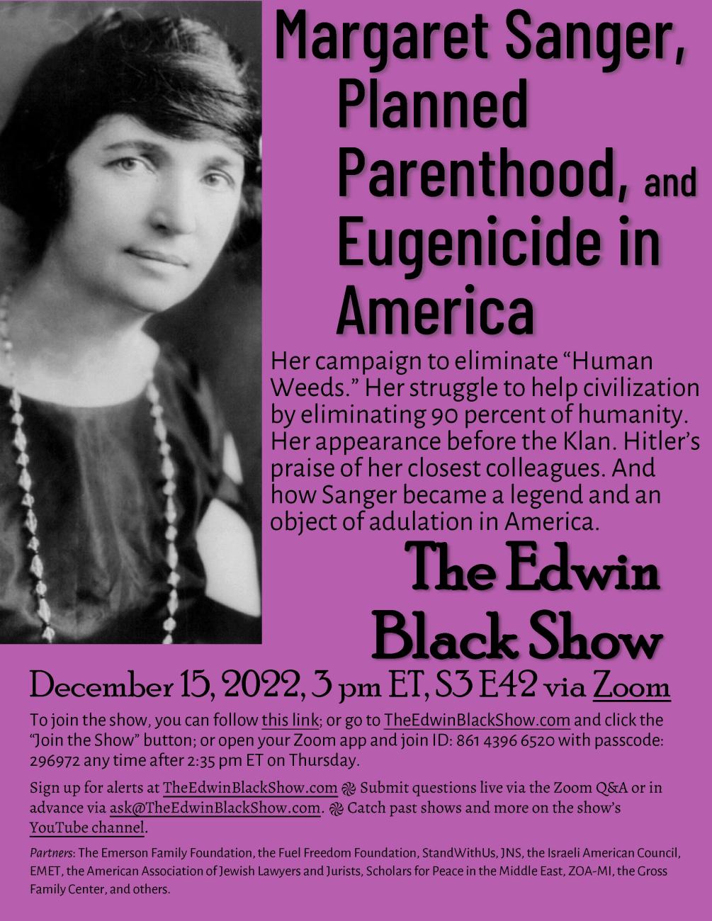 S3 E42: Sanger, PP, Eugenicide