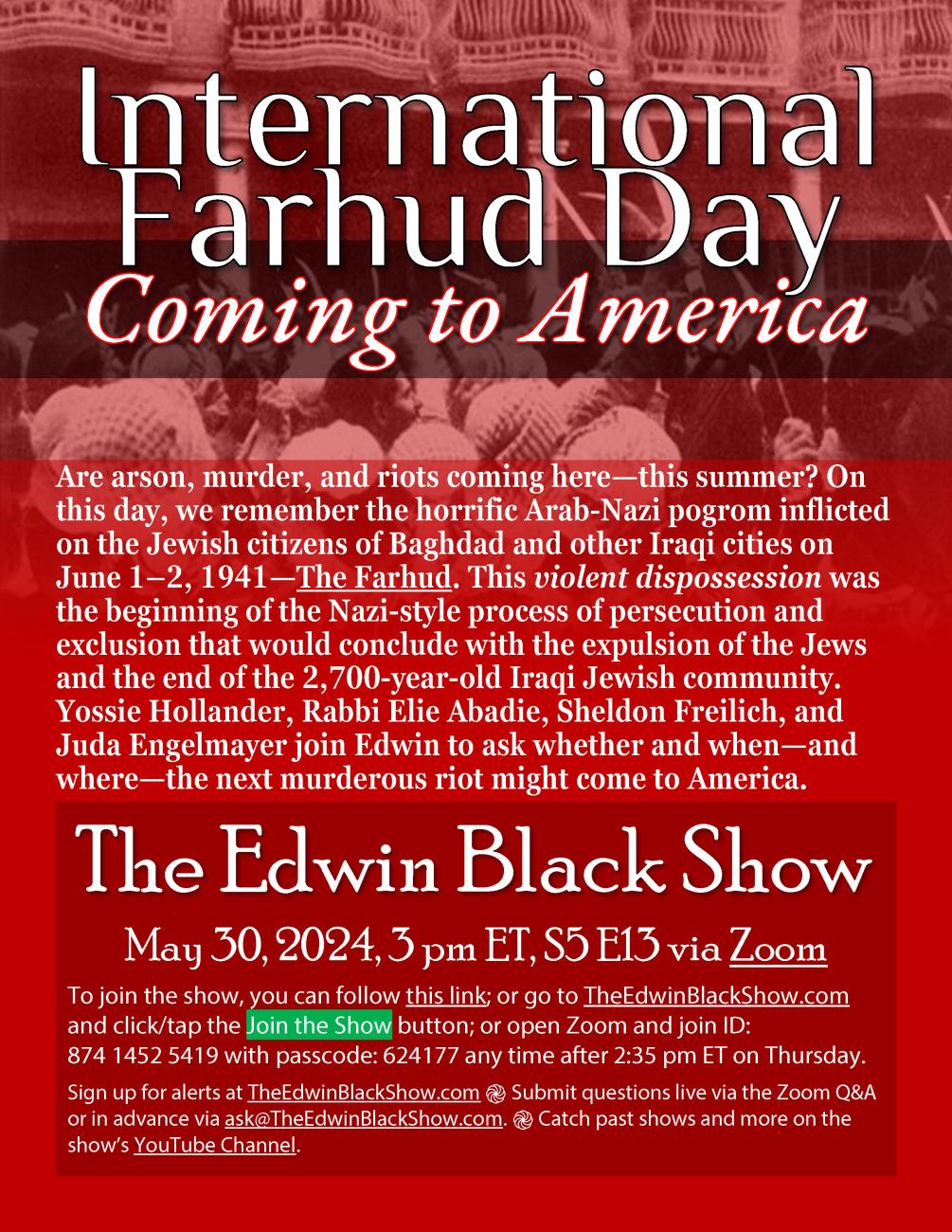 S5 E13: International Farhud Remembrance Day 2024